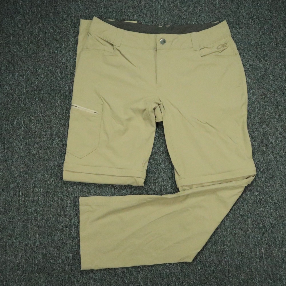 Outdoor Research Pants Womens 10 Khaki Ferrosi Convertible Trouser Zip Off 33x31